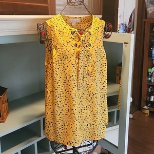 Michael Kors blouse with key hole, sash neckline detail